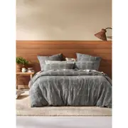 Linen House Seren Shadow Home/Bedroom Cotton Quilt Cover Set with Pillowcase