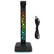 RGB Headphones Desktop Stand Gaming Headset Hanger Holder with 3.5mm 2 USB Ports
