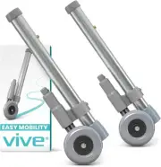 Vive Walker Wheels with Brakes - Mobility Aid Equipment for Seniors -...