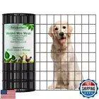 AMAGABELI GARDEN and HOME Black PVC Coated Welded Wire Fence 2inchx3inch 24in