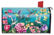 Spring Springtime Hummingbirds Oversized Mailbox Cover - Oversized -