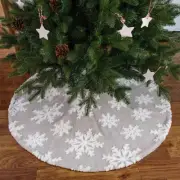 90/122cm Christmas Tree Skirt Christmas Plush Snowflake Tree Skirt Home Decor AU