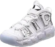[Nike] Women's WMNS Air More Uptempo, White/Chrome-Blue Tint