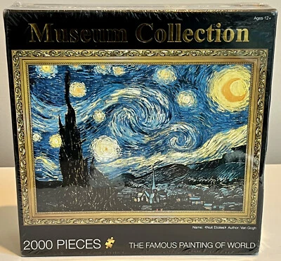2000 Pieces STARRY SKY Puzzle, Van Gogh, Museum Collection, Ages 12+, SEALED NEW