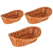 Loaf Bread Basket Woven Fruit Vegetables Serving Basket for Tabletop House