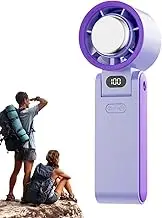 Electric Fan Portable,Powerful Portable Fan - Led Display 3600mAh Battery 180 Degree Foldable Compact 100 Speed Adjustable Quiet for Hot Weather Beach Keep Cool