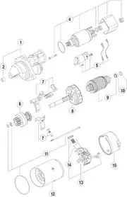 Mahle Starter Motor for Atlas Copco SIMBA 4.0L Diesel TCD2012L04 01/80 - 12/18