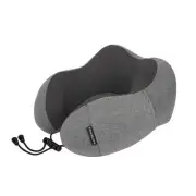 Contoured Memory Foam Travel Pillow Charcoal One Size
