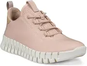 [ECCO] Women's Gruuv Elastic Lace W Leather Sneaker, Rose Dust/Powder, EU 39/US 8-8.5