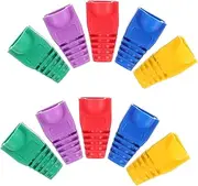 Data Cable Protective Sleeves 50 Mixed Color Cable Management Sleeves Connector Boot Protectors Ethernet Boot Guards Cable Connector Shields