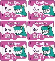 ZenRex 8GB Pack of 1, 6 Count Micro SDHC High Speed C10 U1 Memory Card for Camera Tablet Smartphone with Adapter
