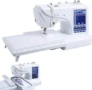Electric Embroidery Machine, Automatic Sewing Machine, 210 Letters,158 Built-In Designs,30 Borders, with 4" x 9.2" Embroidery Area and LCD Touch Screen, Sewing Made Easy