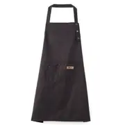 Black Adjustable Waterproof Kitchen Chef Waiter Canvas Apron Washable Strap