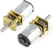 [CHANCS] N20 Small Dc Motor 12V 100RPM Shaft Length 10mm Geared Motor with Metal Gearbox Motor for DIY RC Toys 2PCS