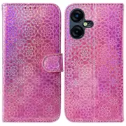 Anti-drop Phone Case For Tecno Pova Neo 3 4g Dazzling Flower Pattern Wallet Stand Pu Leather Cover