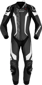 Spidi Laser Pro, leather suit 1pcs. perforated , color: Black/White , size: 50
