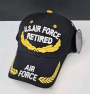 U.S. AIR FORCE RETIRED Hat Cap Adjustable Strap Big One CAP USA Hook & Loop