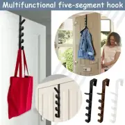 Over The Door Hook Hanger | 5-Hook Heavy-Duty Organizer Rack For Coats, Hats