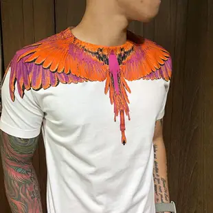 美國百分百【全新真品】Marcelo burlon MB 翅膀 短袖T恤 短T T-shirt 白色/紫紅翅膀 AW14