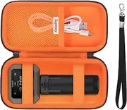 Supmay Hard Carrying Case for Garmin Xero C1 Pro Ballistic Precision Chronograph, Compact Chronograph Storage Holder with Mesh Bag fit USB Cable, Cleaning Cloth, USB Charging Adapters, Black+Orange