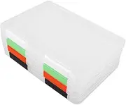 KAILIKETIY 4Pcs Document Storage Box with Buckle Lid File Organizer for Office Home Keeps Files Dry and Secure Includes Fluorescent