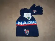 NEW, Super Mario Boys Winter Hat And Glove Set, OSFM