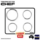 COOKTOP TRIM RING KIT FOR CHEF EBC5241*43 |3X 6" & 1X 8" - 4 PIECE KIT