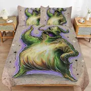 a1609 The Nightmare Before Christmas Duvet Cover Set, 3 Piece Bedding Set 86x70" Double Sided Printing Decorative Comforter Cover Set (1 Duvet Cover +