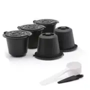 5 Reusable Nespresso Capsules Refillable Coffee Capsule Filter with Nespresso Co
