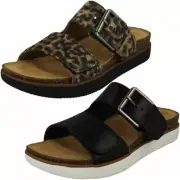 Ladies Clarks Unstructured Adjustable Mule Sandals Elayne Ease