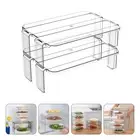 2pcs Sauce Jar Shelf Clear Spice Cabinet Rack Fridge Storage Shelf