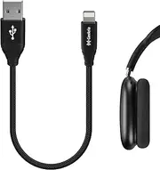 Geekria USB Headphones Charger Cable Compatible with Apple AirPods Max AirPods Pro, Beats Solo Pro Powerbeats Pro Charger, MFi Certified USB to Lightning Replacement Power Charging Cord (1ft/30cm)