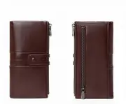 PU Leather Wallet For Women Lady RFID Blocking Fashion Long Bifold Women's Purse With Credit Card Holder Zipper Coin Pocket,Coco