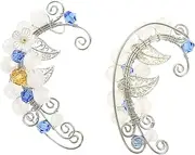 OHPHCALL Non-Pierced Clip Earrings Vintage Cuff for Women Elf Ears Fashion Jewelry Set