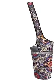 Yoga Mat Carrier Bag,Yoga Fitness Mat Storage Bag with Pocket | Home Gym Shoulder Strap Pouch Sport Accessories Organizer Bohemian for Workout Enthusiasts