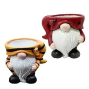 Seasonal Elf Ceramic Pots Adorable Planter Home Decors for Christmas Enthusiasts