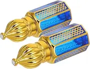 LIFKOME 2pcs Refillable Roller Perfume Bottles Glass Aromatherapy Dispenser for Travel Vintage Design Leak Portable Cosmetic Containers for Essential Oils and Fragrances
