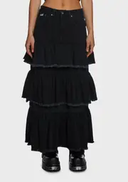 [The Ragged Priest] Morticia Maxi Skirt