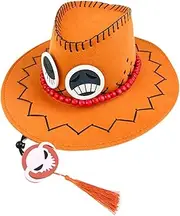 One Piece Ace Hat Cosplay Plush Hat Anime Cap Adult Unisex