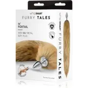 WhipSmart Furry Tales 14 Inch Brown Fox Tail with Metal Butt Plug