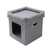 Cat Houses With Cat Bed For Indoor Cats Fully Enclosed Foldable Pet Bed