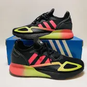 Adidas ZX 2K Boost Men’s Shoe Size 10 Green Black Pink Athletic Sneakers FY1142