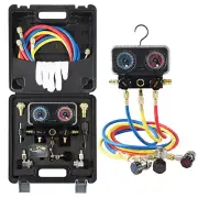AC R1234YF R134A Gauge Set, Automotive Manifold Gauge Compatible with R1234YF R1