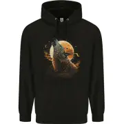 A Howling Wolf in the Moon Light Childrens Kids Hoodie