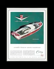 1955 Century Coronado World's Fastest Stock Runabout - Matted for 11x14 Frame