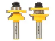 YONICO Router Bits Set Rail and Stile 2 Bit Round Over 1/2-Inch Shank 12241
