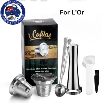 Stainless Steel Reusable XXL Coffee Caspsule Pod L'Or Barista LM8012 Machine
