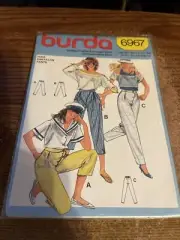 Burda Sewing Pattern 6967 Pants Sizes 8 - 18