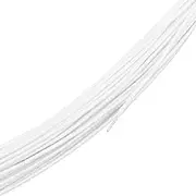 21 Yard White Cotton Covered Millinery Wire, Cotton Covered Floral Wire with Metal Wire Inside, for Sewing Supplies Brim Making Accessories, Diameter: 1mm