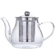 Glass Teapot Handheld Kettle Heat-resistant Cup Office with Infuser